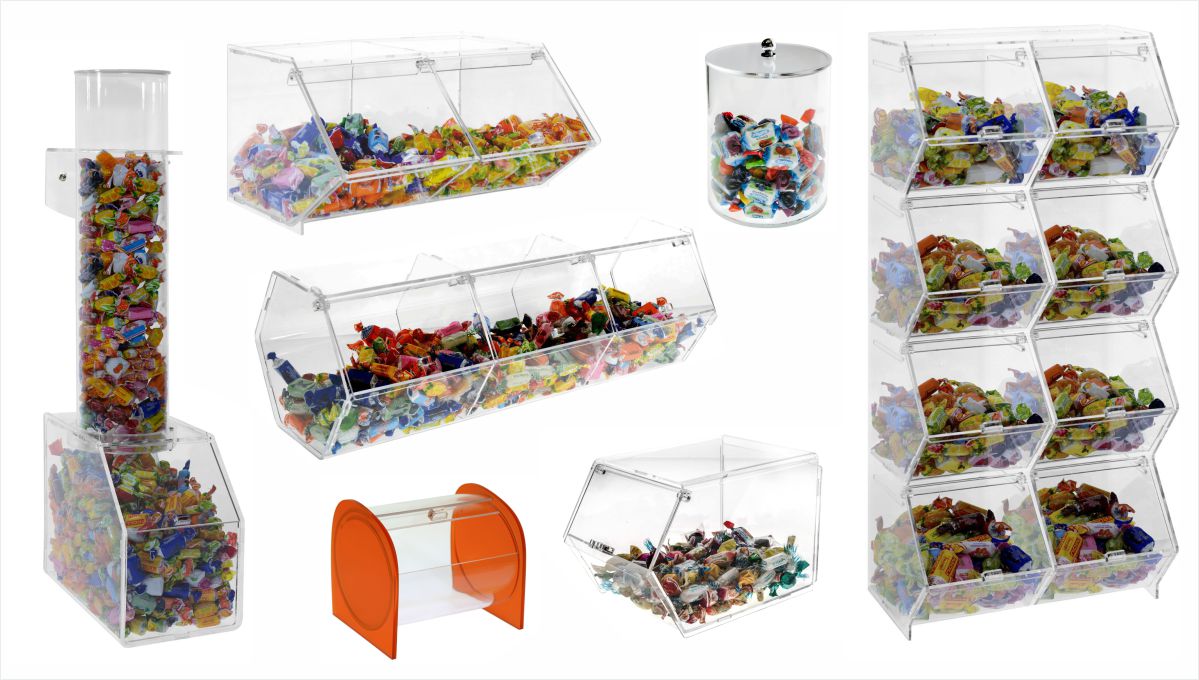 Espositori porta caramelle