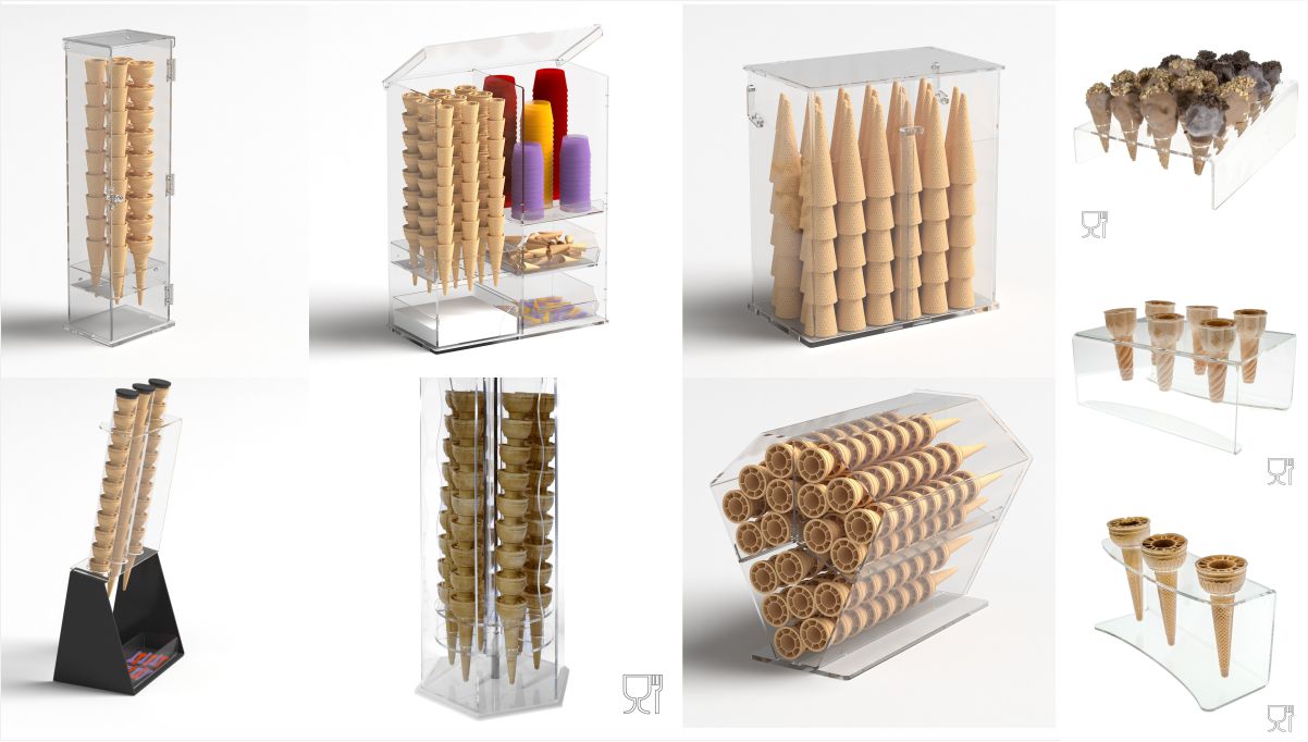 Espositori porta coni gelato